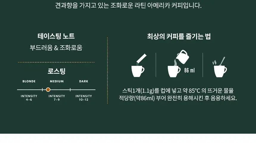 [공식] 스타벅스 파우더커피 100T (다크/미디엄/블론드 선택가능) 상세페이지 18